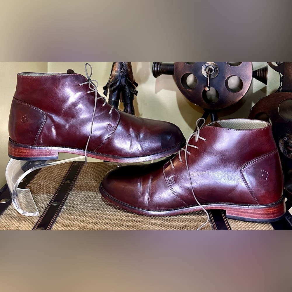 EUC Nisola “Emilio” Chukka Boots Leather Upper Brown/Cordovan Size 11 - Picture 12 of 16